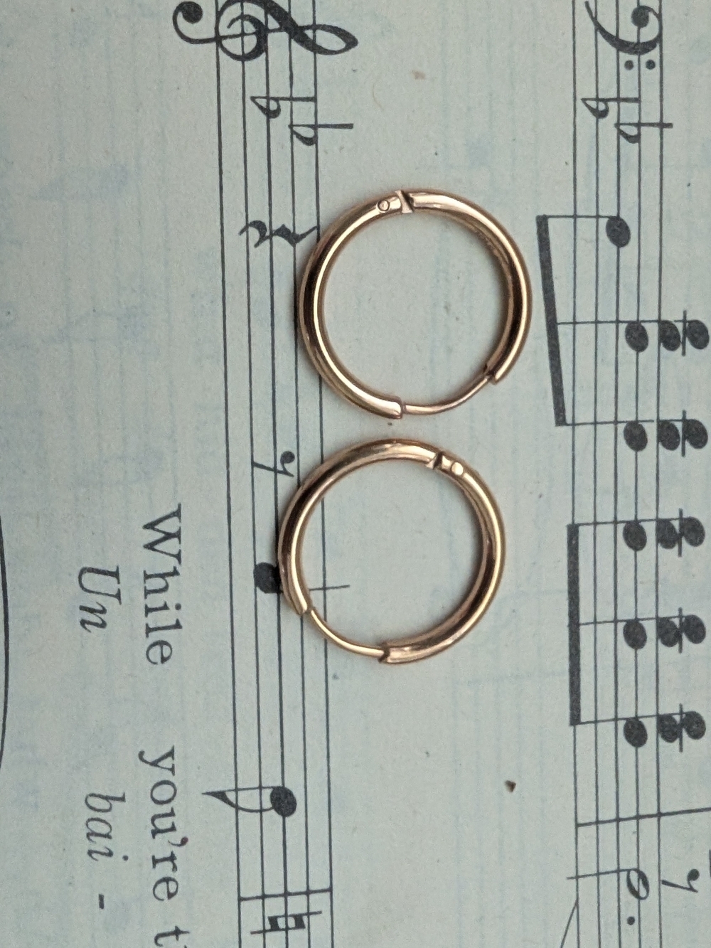 Classic Goldtone Hinge Hoop Earrings